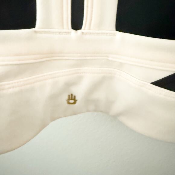 SPIRITUAL GANGSTER | Black Cream Aurora Colorblock Sports Crop Top | Size Large - Picture 6 of 7